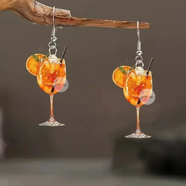 Alloy Acrylic Dangle Earrings