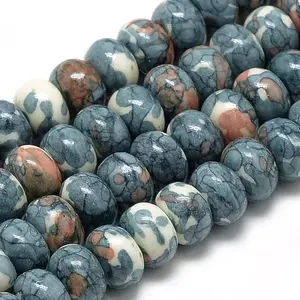 Synthetic Ocean White Jade Beads Strands