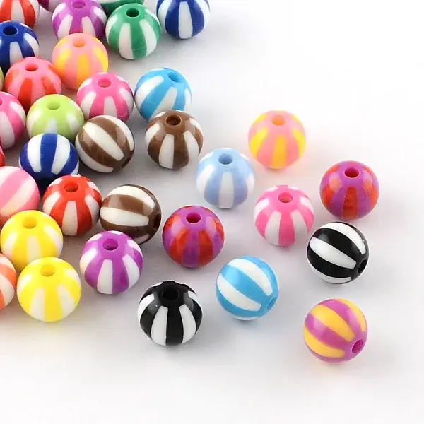 Strip Opaque Acrylic Beads