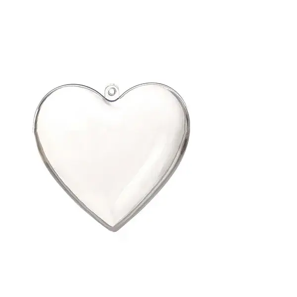 Transparent Plastic Heart Fillable Pendants Decorations