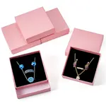 5Pcs Rhombus Textured Cardboard Jewelry Packing Boxes with Sponge Inside