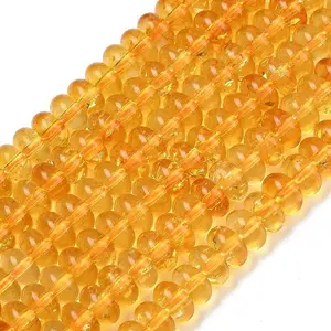 Transparent Crackle Glass Beads Strands