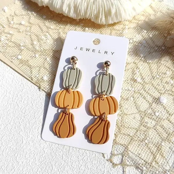 Halloween Spray Painted Acrylic Dangle Stud Earrings