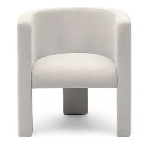 Krémové designové křeslo MILU