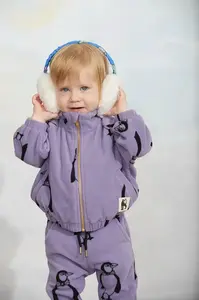 Mini Rodini  bunda dětská fleecová Penguin