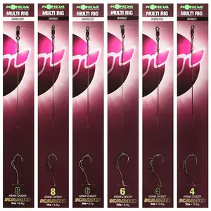Korda návazec multi rig krank choody kamo braid barbed-háček 6 nosnost 20 lb