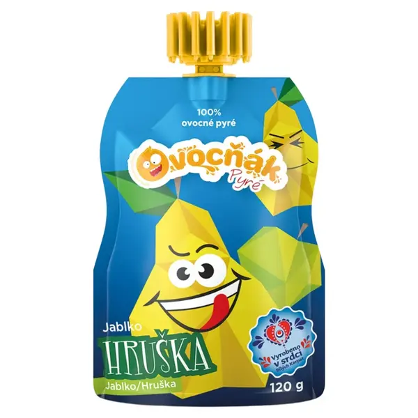 OVOCŇÁK Pyré jablko a hruška 120 g