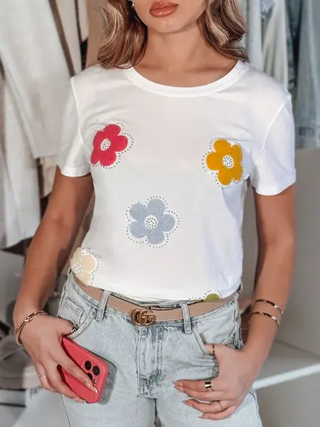 Dámské tričko s květinami DAISYLA