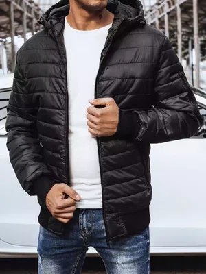 Pánská prošívaná přechodová bunda černá Dstreet