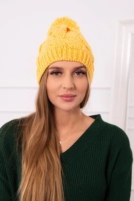 Kesi Stefania fleecová čepice K278 žlutá
