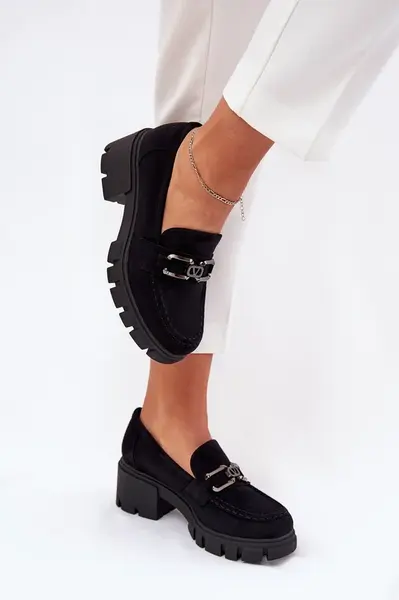 VINCEZA Eko Semišové Polobotky Dámské S Dekorací