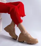 Gemre Dark beige eco leather moccasins Fiorenza