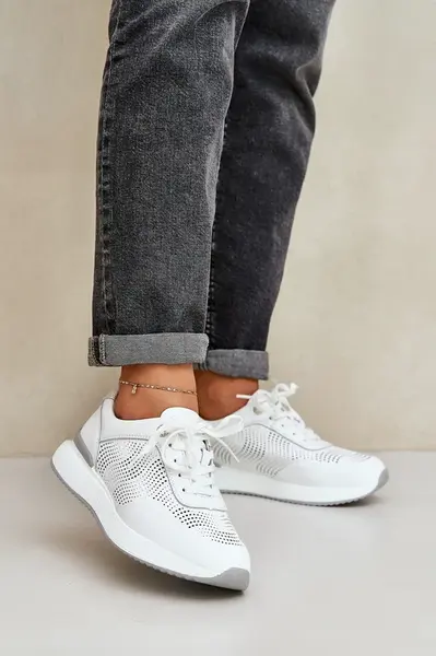 S. BARSKI Kožené Sportovní Boty Dámské Sneakers S.Barski