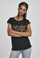 Dámské tričko s napětím AC/DC černé