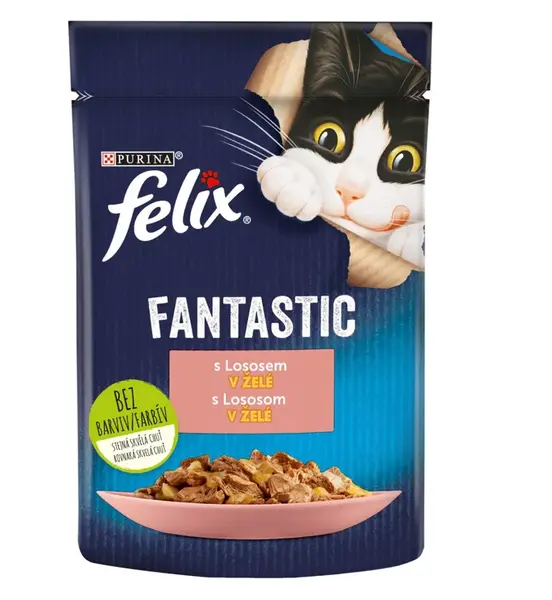 Felix Fantastic kapsička pre mačky losos v želé 85 g