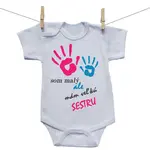 Boodyy Body s krátkym rukávom Som malý ale mám veľkú sestru 68 (3-6 mesiacov)