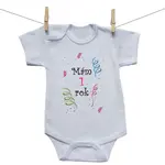 Boodyy Body s krátkym rukávom Mám 1 rok - Dievča 68 (3-6 mesiacov)