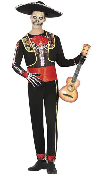 Kostým Day of the Dead Mariachi Farebný S 46-48