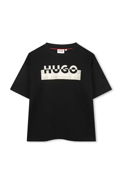 Dětské bavlněné tričko HUGO