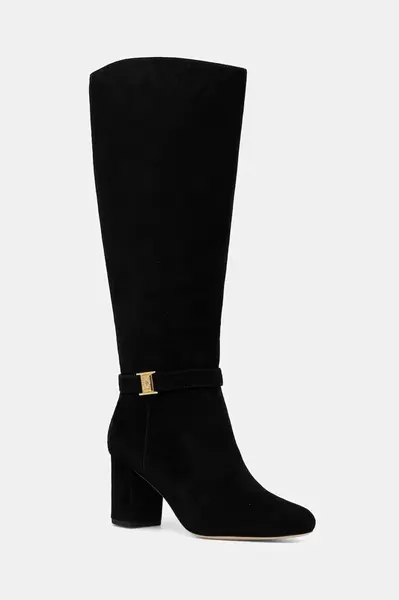 Semišové čižmy Lauren Ralph Lauren Kellie Tl Hl