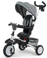 Luxusná Trojkolka Milly Mally Stanley Rubber Grey, sivá