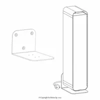 Lena Lighting Držiak na stenu pre STERILON FLOW 72W, biela matná TOW016601