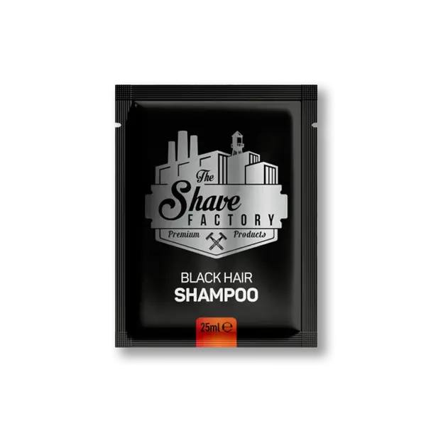 Čierny farbiaci šampón na vlasy Shave Factory Black Hair Shampoo 25ml