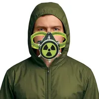 Radioaktívna maska zelená PVC