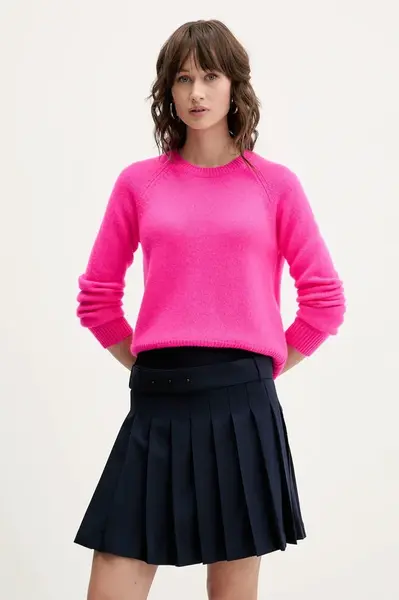 Kašmírový svetr FROM FUTURE dámský, růžová barva, WPR00005