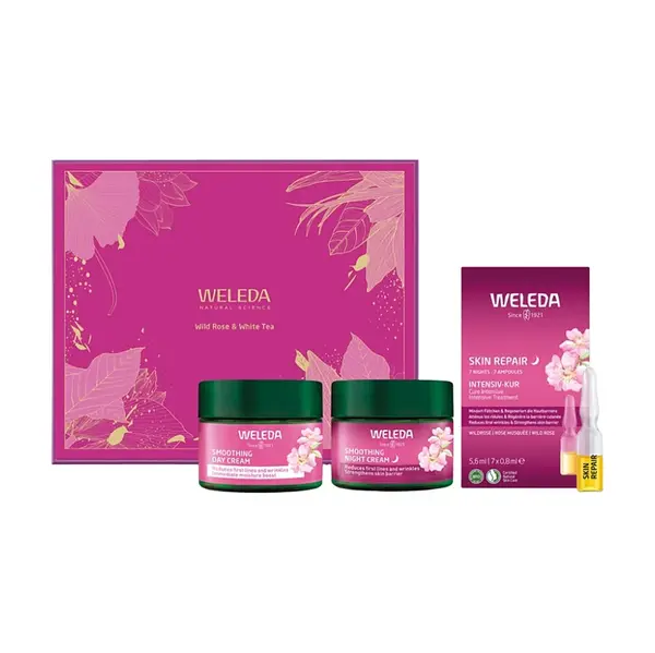 WELEDA dárkové balení brightening face care wild rose & white tea