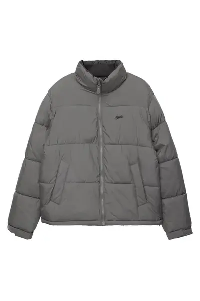 Pull&Bear Zimná bunda  tmavosivá