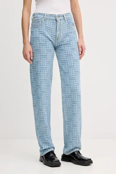 Džíny Kenzo dámské, high waist, FF52DP2166J4.DB