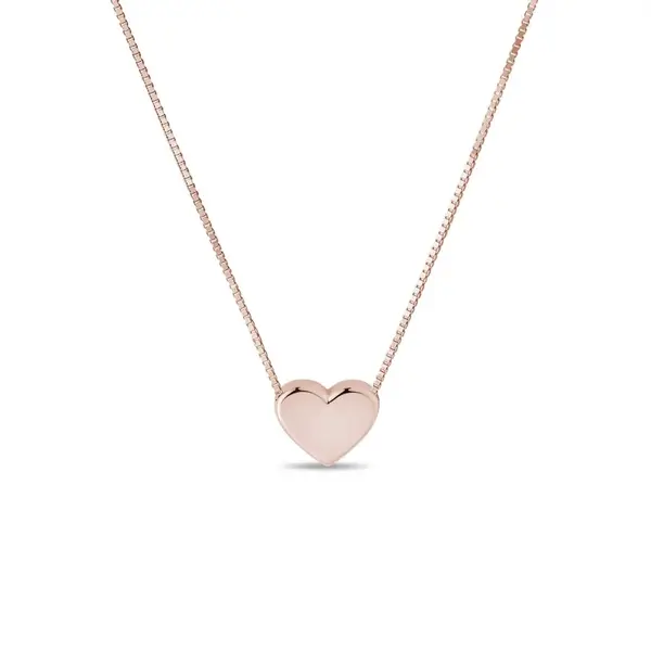 Náhrdelník v tvare srdca z ružového zlata KLENOTA