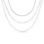 Šňůra ze sladkovodních perel v délce 85 cm v bílém zlatě KLENOTA