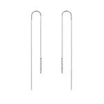 Visací diamantové náušnice tyčinky z bílého zlata KLENOTA