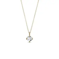Jemný náhrdelník zo žltého zlata s briliantom KLENOTA