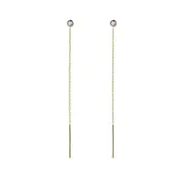 Visiace náušnice bezel zo žltého zlata KLENOTA