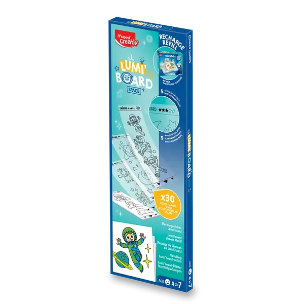 Náhradní náplň do kreativní sady Lumi Board - Vesmír