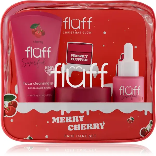 Fluff Christmas Glow Merry Cherry vánoční dárková sada na obličej