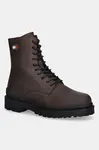 Tommy Jeans  Kožené boty  TJM LACE UP TUMBLED HIGH