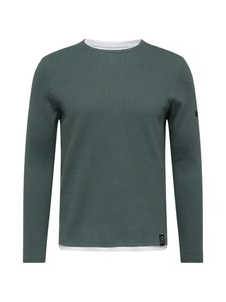 Key Largo Sveter 'STEFANO'  tmavozelená / biela