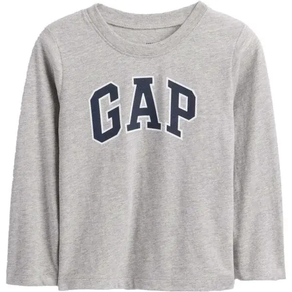 GAP V-FRCH LS LOGO TEE Dětské tričko, šedá, velikost 2Y