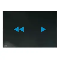 Alcadrain Ovládací tlačítka - Elektronické ovládání splachování, s podsvícením, pro instalační moduly Slim, sklo/černá NIGHT LIGHT-2-SLIM