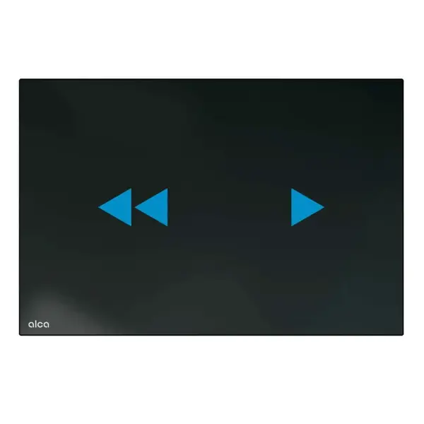 Alcadrain Ovládací tlačítka - Elektronické ovládání splachování, s podsvícením, pro instalační moduly Slim, sklo/černá NIGHT LIGHT-2-SLIM