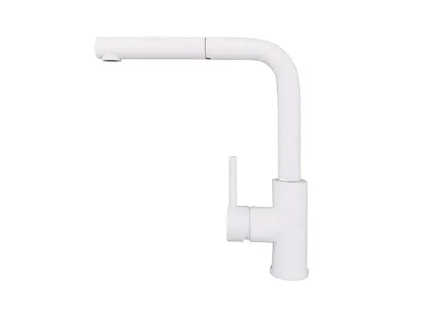 Alveus Zeos - Dřezová baterie s výsuvnou koncovkou, bílá 1136506