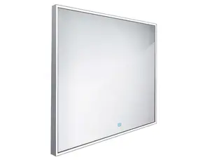 Nimco Zrcadla - Zrcadlo s LED osvětlením, 70x70 cm, dotykový senzor, hliník ZP 13077V
