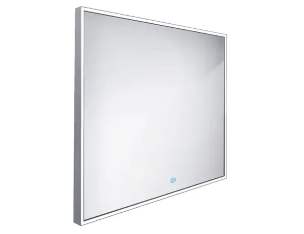 Nimco Zrcadla - Zrcadlo s LED osvětlením, 70x70 cm, dotykový senzor, hliník ZP 13077V