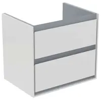 Ideal Standard Connect Air - Umyvadlová skříňka 58x41x52 cm, lesklý bílý/matný světle šedý lak E1605KN