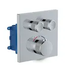 kielle Arkas I - Termostatická baterie pod omítku, včetně tělesa, pro 2 spotřebiče, chrom 10611210