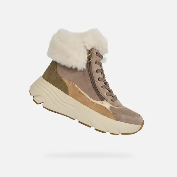 Béžová dámská kotníková obuv Geox Diamanta - Dámské